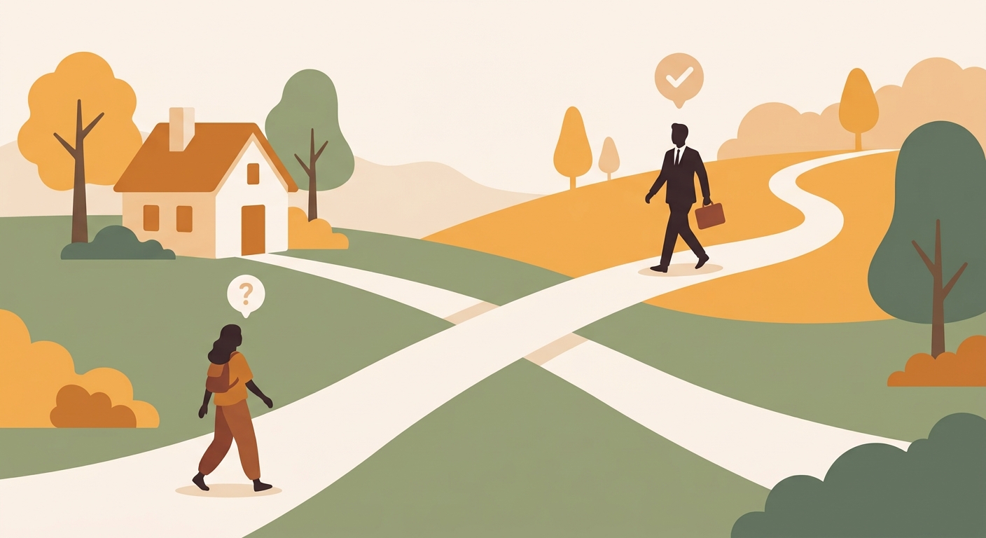 適性と意志が必ずしも一致しない構造を示すイラスト